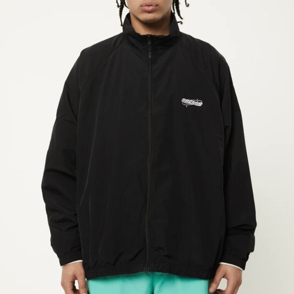 BNWT Afends - Eternal - Men's Black Recycled Nylon Windbreaker Spray Jacket
